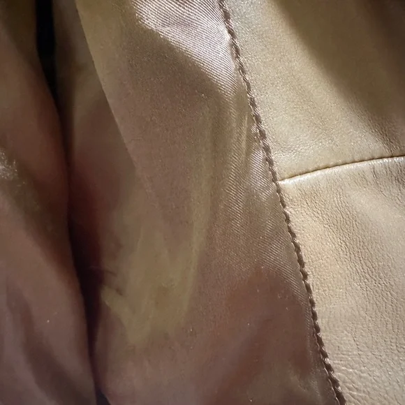 Wilson’s Classic Tan Leather Jacket Fully Lined Sz L - Picture 5 of 9